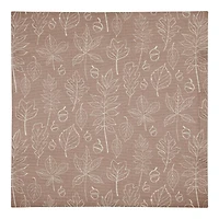 Dusty Rose Leaf Pattern Cotton Twill Napkin