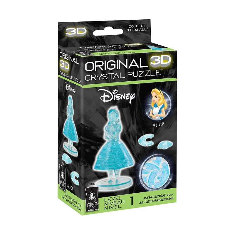 Original 3D Crystal Puzzle™ Disney Alice 38 Piece Puzzle