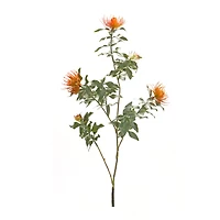 34.25" Orange Flocked Protea Sprays, 6ct.