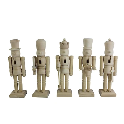 6" Classic 5 Piece DIY Pinewood Nutcracker Set by Make Market®