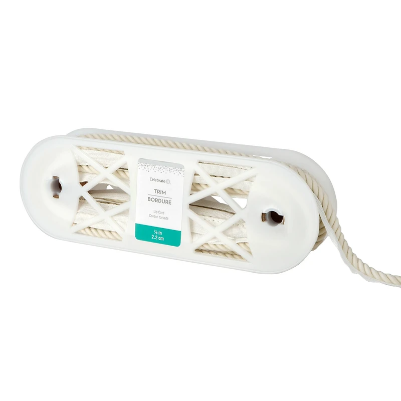 7/8" Natural White Lip Cord Trim by Celebrate It®