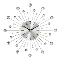 Silver Glam Metal Wall Clock