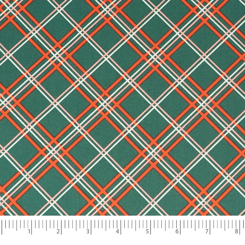 SINGER Christmas Holiday Plaid Cotton Fabric