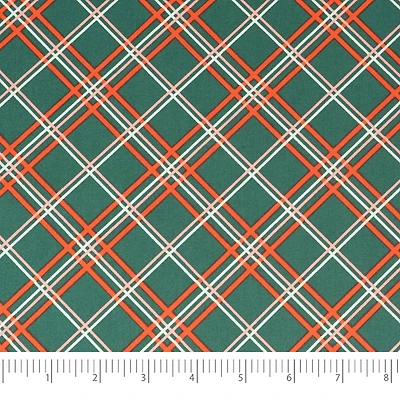 SINGER Christmas Holiday Plaid Cotton Fabric