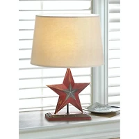 19'' Farmhouse Red Star Table Lamp