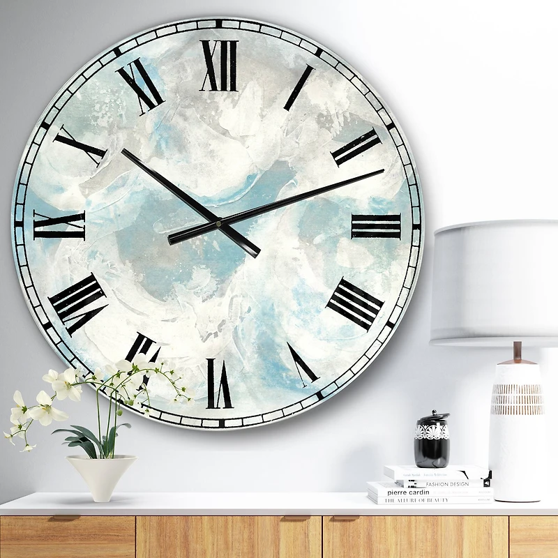 Designart Pale Blue Shade IV Wall Clock