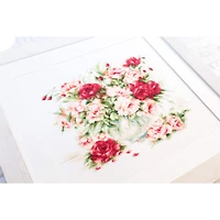 Luca-S Peonies Counted Cross Stitch Kit