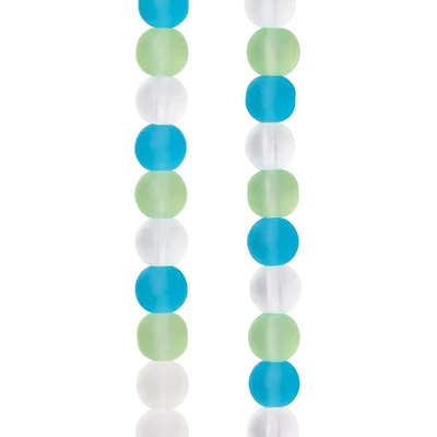 Matte Sea Mix Round Glass Beads, 8mm by Bead Landing™