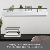 Melannco MDF & Metal Railing 24" Shelf
