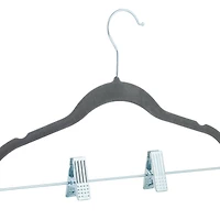 Simplify Children's Gray Velvet Hangers, 6ct.