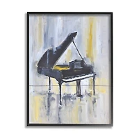 Stupell Industries Distressed Grand Piano Wall Art in Frame
