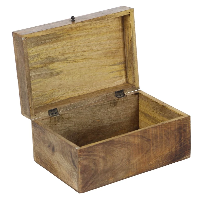 Brown Mango Wood Rustic Box Set, 8", 10" & 12"