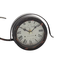 15" Black Metal Farmhouse Bicycle Clock