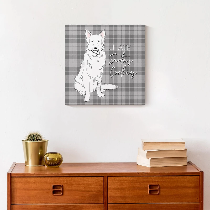 I Ate Santa's Cookies 12x12 Canvas Wall Art