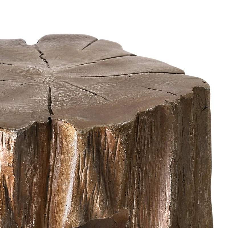 American Art Décor™ 20" Rustic Tree Stump Trunk Accent Stool Side End Table