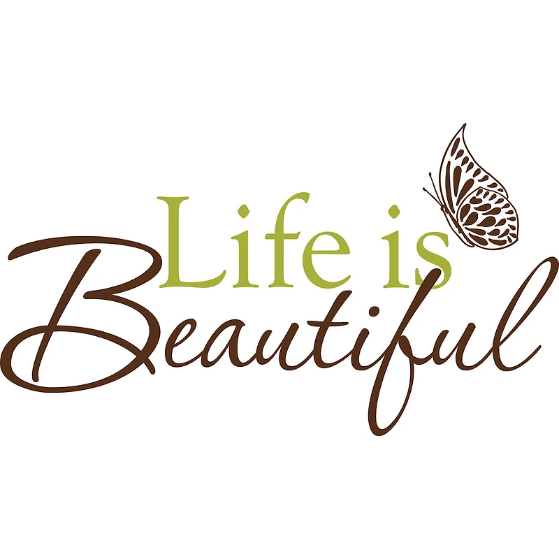 WallPops Life Is Beautiful Wall Quote