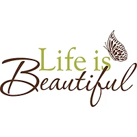 WallPops Life Is Beautiful Wall Quote