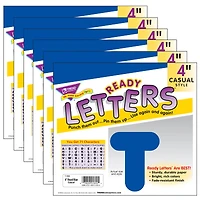 TREND Enterprises® Royal Blue 4" Casual Uppercase Ready Letters®, 6 Packs
