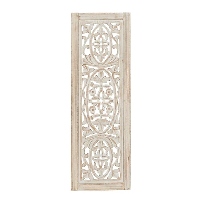 Traditional Floral Mango Wood Wall Décor