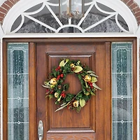 26" Holiday Bell, Pine & Red Berry Wreath by Ashland®