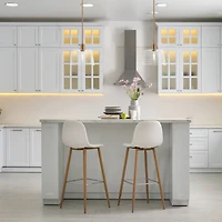 Hello Honey® Robert Stevenson Lighting Rhodes Metal & Clear Ribbed Glass Ceiling Light