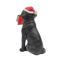 6.75" Black Dog with Christmas Cards Tabletop Décor by Ashland®