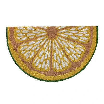 Hello Honey® Natural Coir Lemon Slice Shaped Doormat