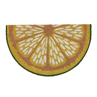 Hello Honey® Natural Coir Lemon Slice Shaped Doormat