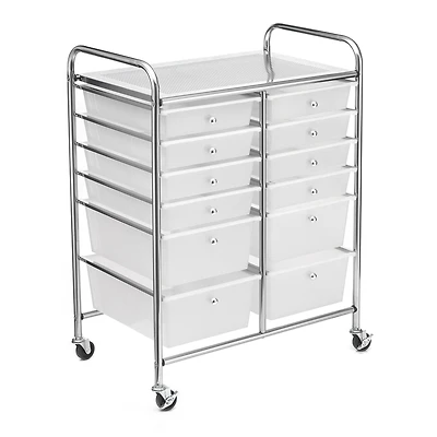 Clear 12 Drawer Rolling Cart by Simply Tidy™