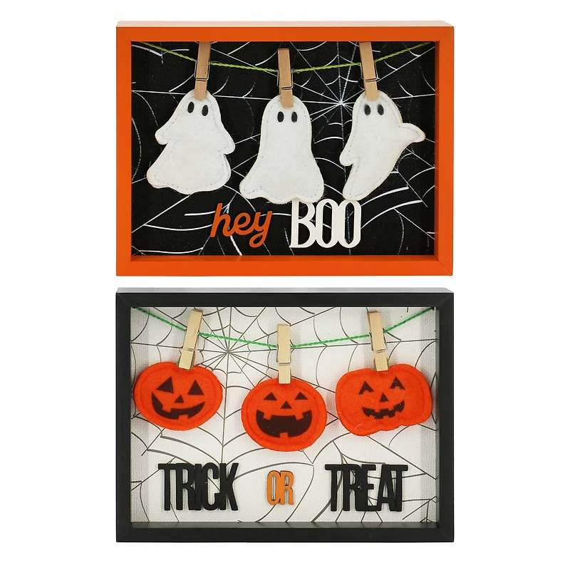 Assorted 8" Clothespin Halloween Character Block Tabletop Sign, 1pc. by Ashland®