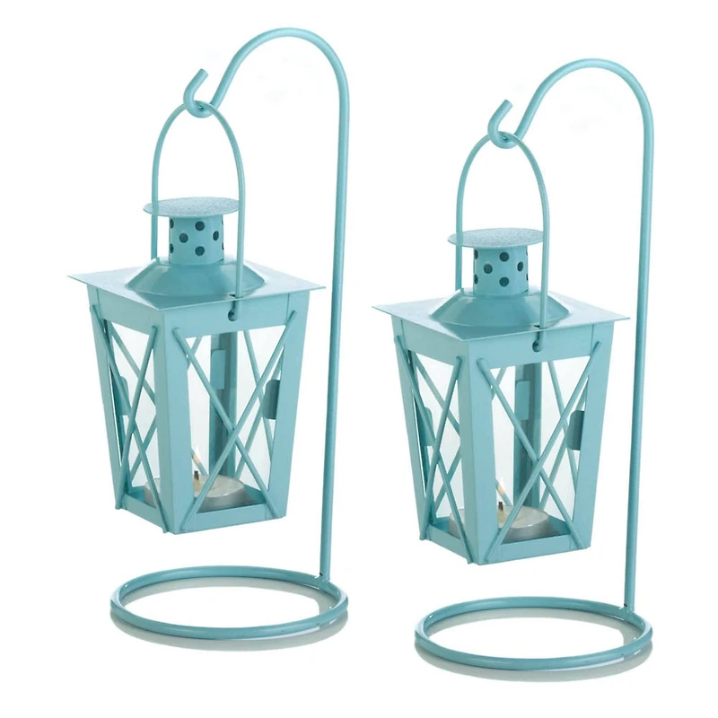 9'' Baby Blue Hanging Railroad Lantern