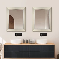 Head West 29" Brushed Nickel Frame Vanity Mirror