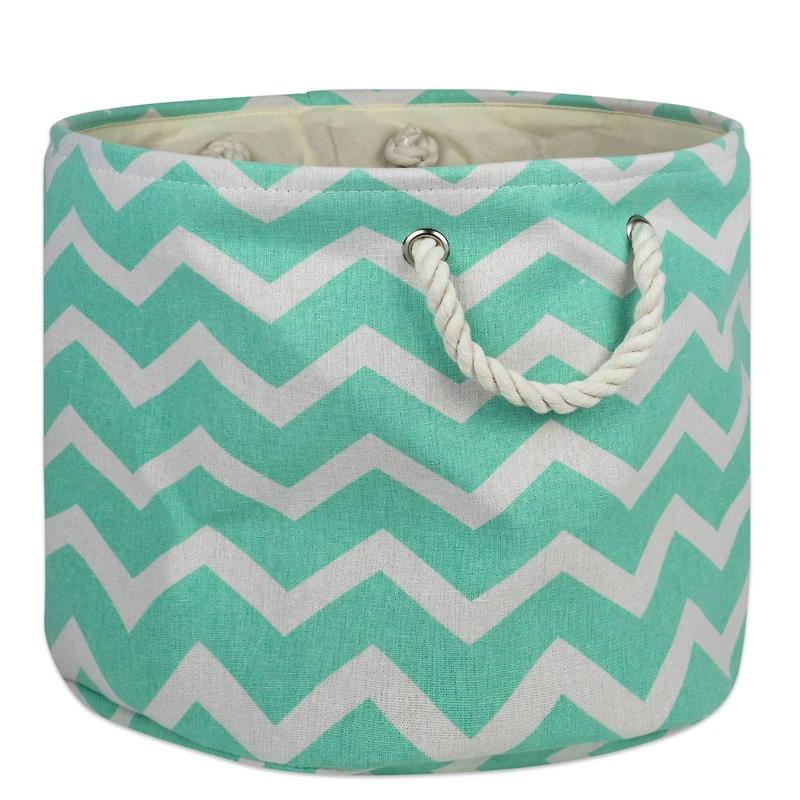 DII® Medium Round Chevron Polyester Bin