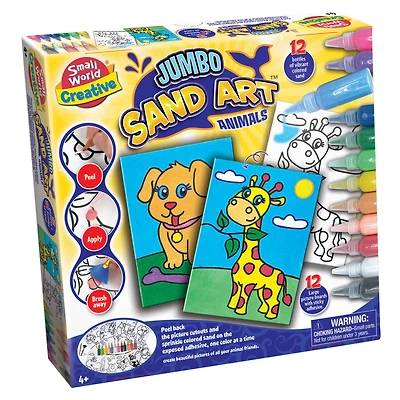 Small World Toys Jumbo Sand Art Animals Kit