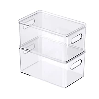 Small Clear Stacking Plastic Bin with Lid by Simply Tidy®