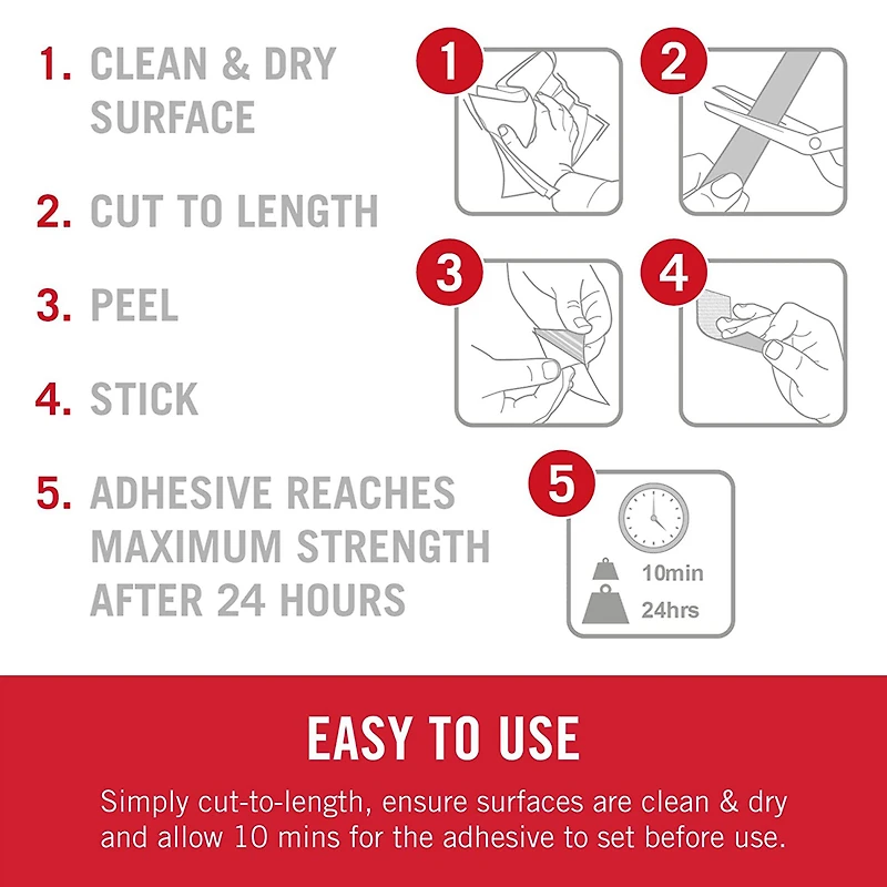 8 Pack: VELCRO® Brand Sticky Back White Tape, 5ft.