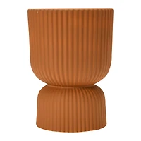 Hello Honey® 8" Latex Glaze Stoneware Pleated Footed Planter
