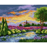 Orchidea Gobelin Landscape with Windmill Halfstitch Canvas