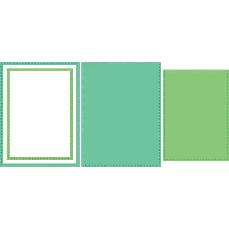 Pinkfresh Studio Essentials Stitched Rectangles Die Set