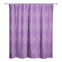 Purple Argyle Mardi Gras Shower Curtain