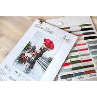 Luca-s Couple On Train Station Counted Cross Stitch Kit