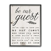 Stupell Industries Be Our Guest Poem Cursive Framed Wall Art
