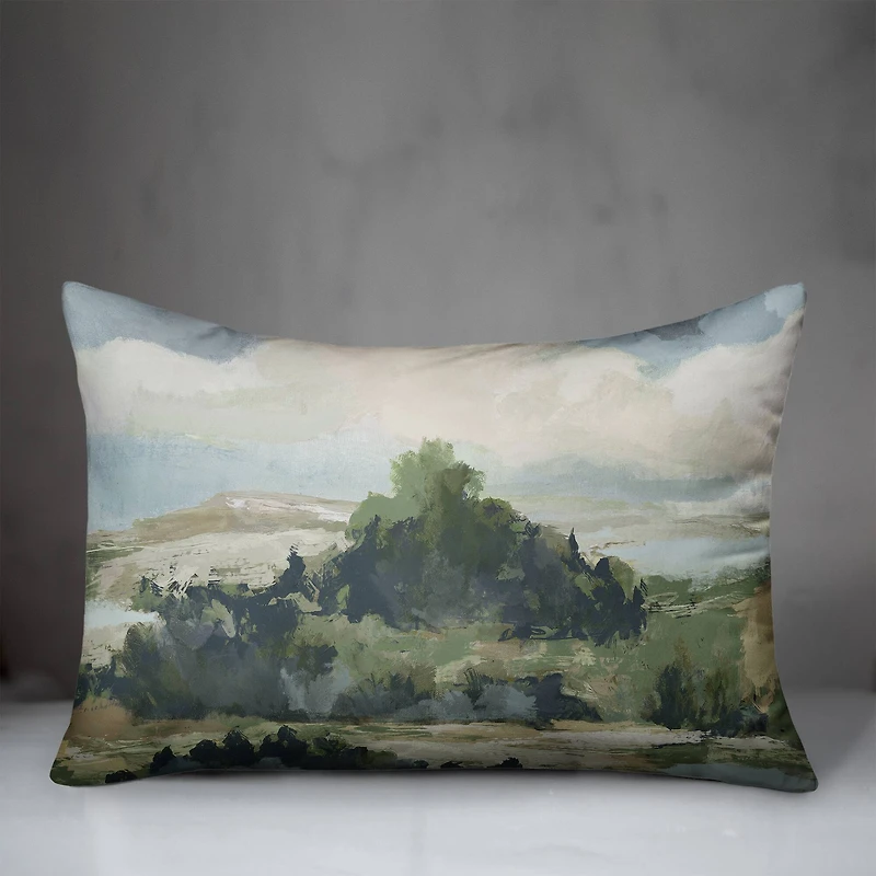 Navy Landscape 20" x 14" Indoor/Outdoor Pillow
