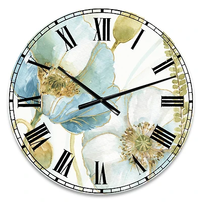 Designart 'My Greenhouse Cottage Flowers Iii Traditional Wall Clock