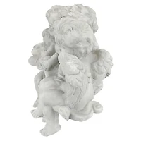 Design Toscano 12" Tall Cherub Conclave Shelf Sitting Angel Sculpture