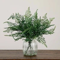 17" Forest Fern Arrangement in Glass Vase