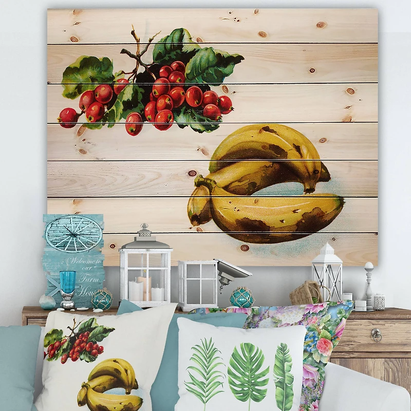 Designart - Banana and Red Berries