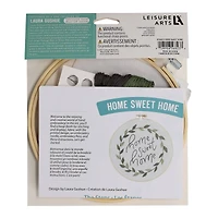 Leisure Arts® 6" Home Sweet Home Embroidery Kit