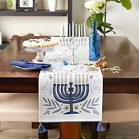 DII® 72" Hanukkah Menorah Reversible Table Runner