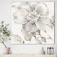 Designart - Indigold Grey Peonies II